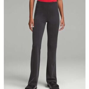 Lululemon Ribbed Softstreme Flared Pant Regular Black Women's Sz 0 New With Tags